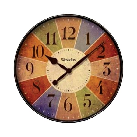 Westclox Westclox 12 in. L X 12 in. W Indoor Casual Analog Wall Clock Glass/Plastic Multicolored 32897